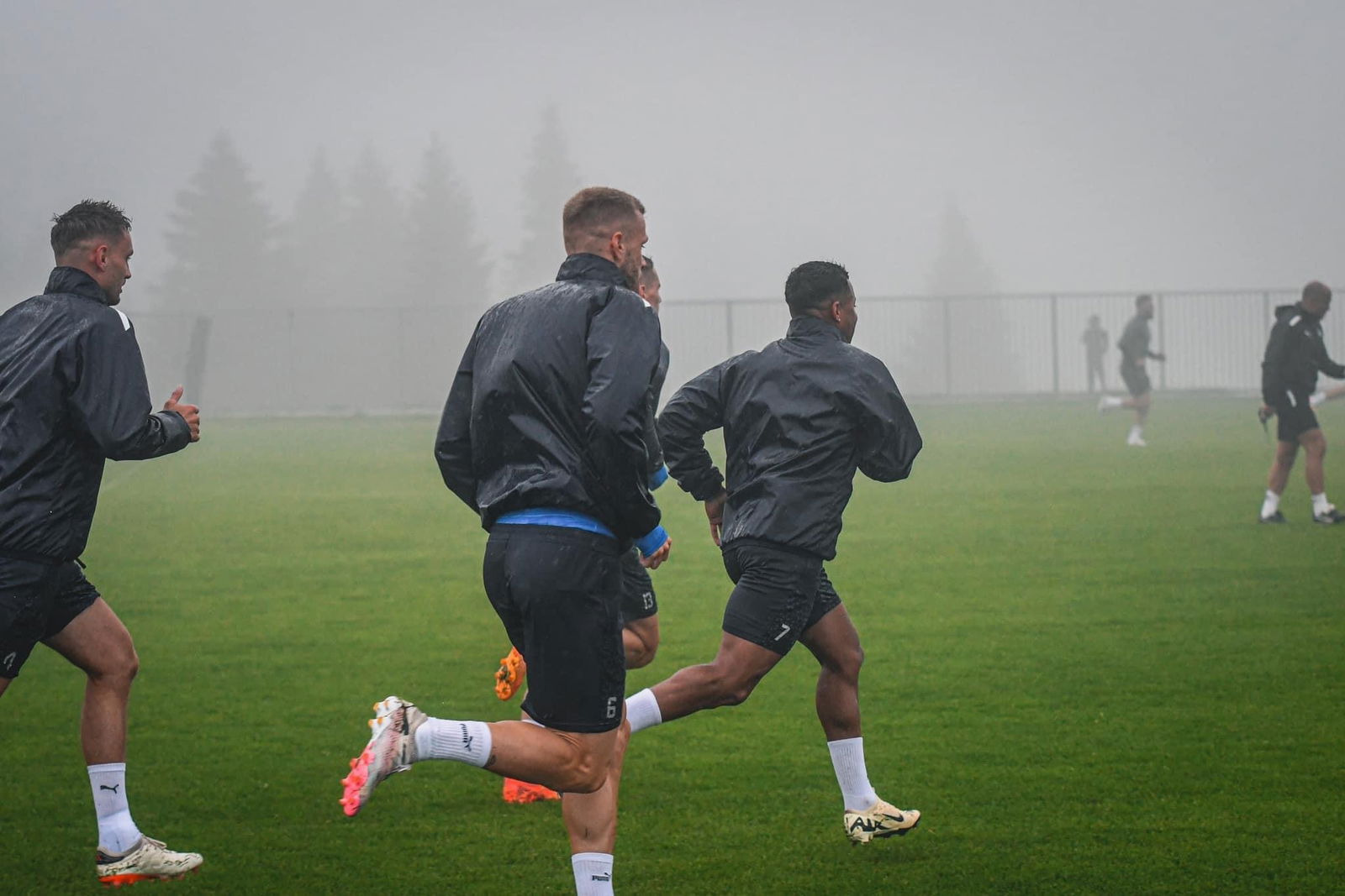 První trénink na soustředění ve Slovinsku