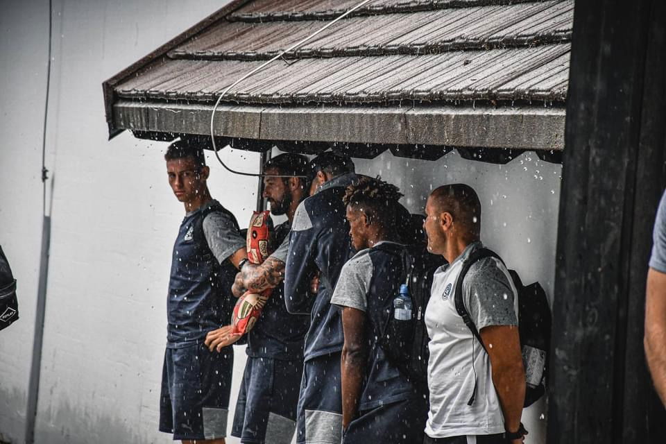 První trénink na soustředění ve Slovinsku