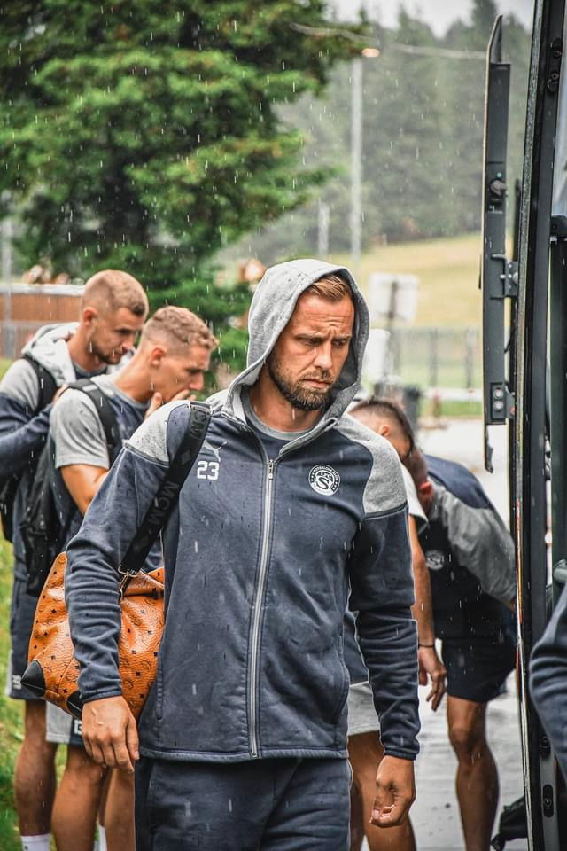 První trénink na soustředění ve Slovinsku