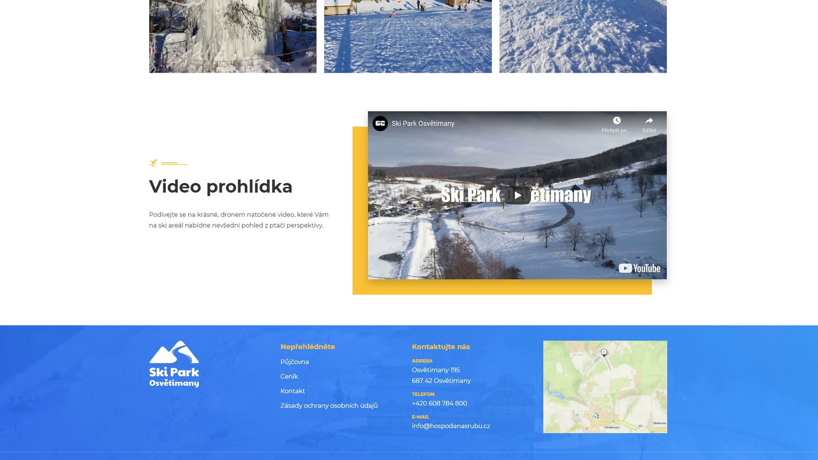 Home page - integration youtube video