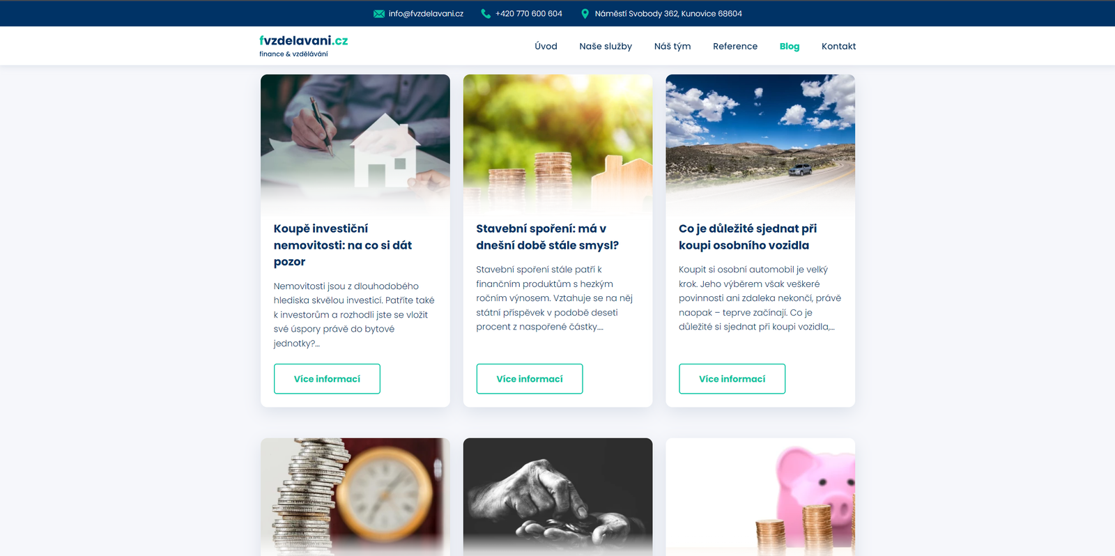 List of blog articles