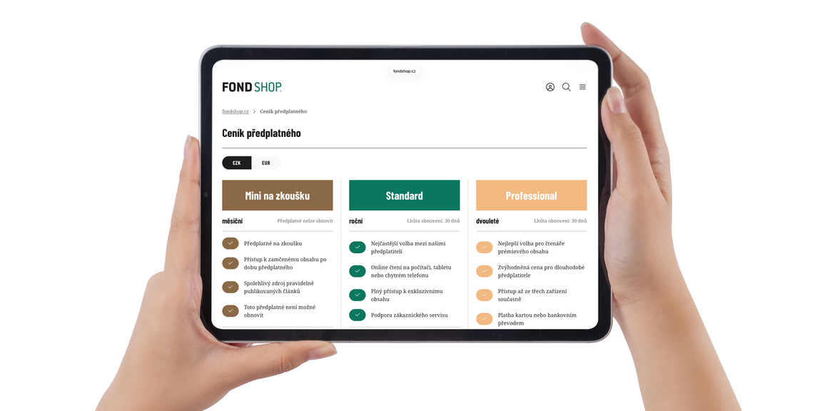 Subscription page