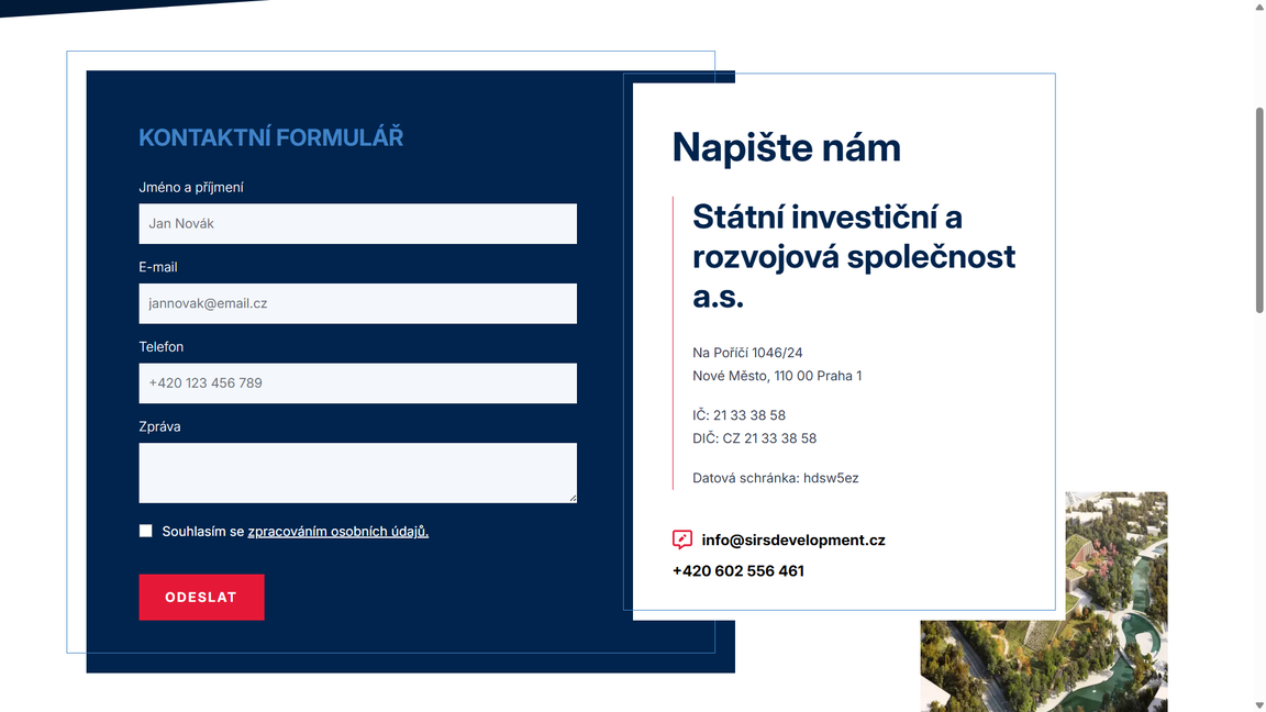 SIRS Kontaktní formulář