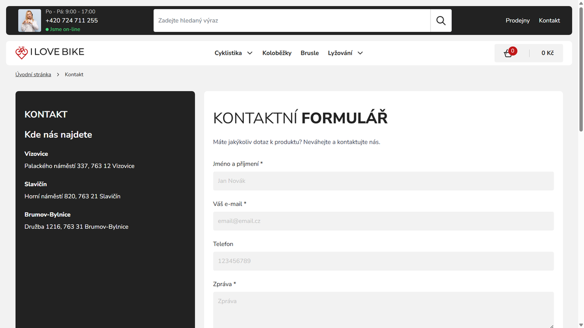 Kontaktní formulář