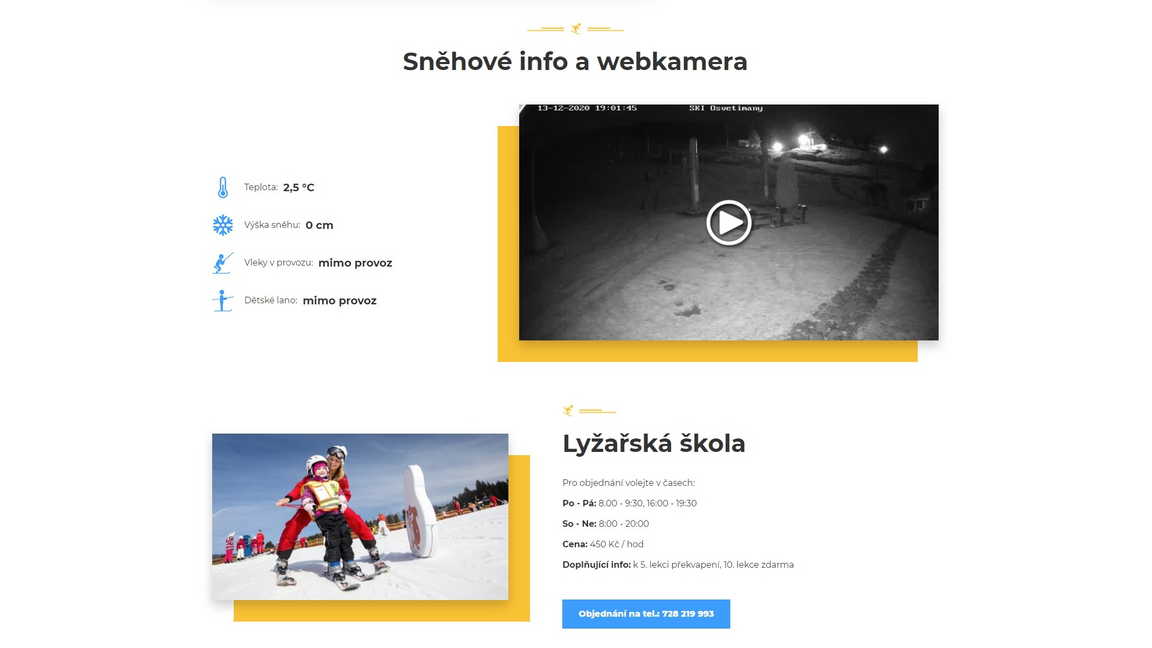 Úvodní stránka - webkamera