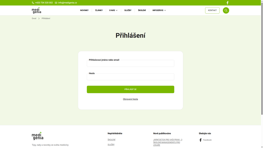 Login to the info service