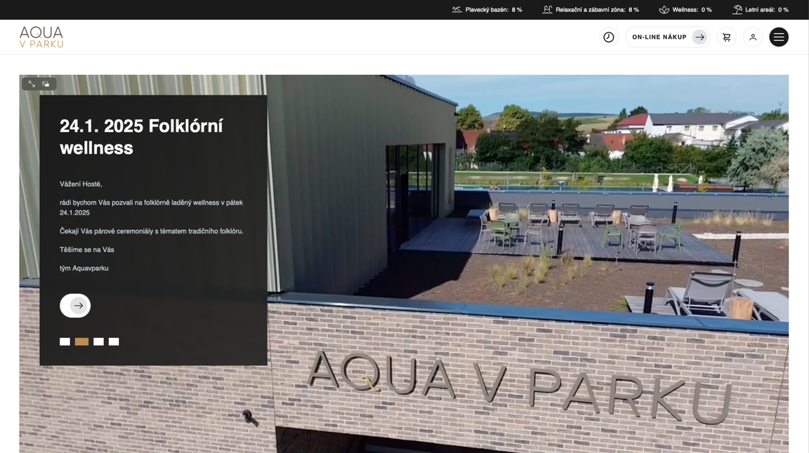 Úvodní stránka s videem 