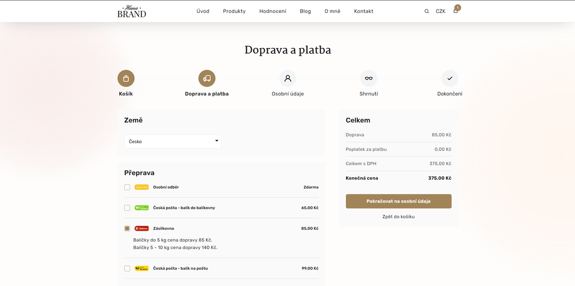 Proces objednávky