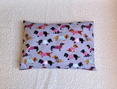 Nahřívací polštářek - Jezevčík na šedé – Pohankovo špaldový