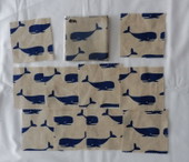 Velryby - čtverečky 10 x 10 cm (10 ks)