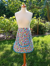 Dámská zástěra do pasu - Barevné květy