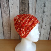 Melírovaná čepice - červená