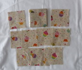 Cupcakes- čtverečky 10 x 10 cm (10 ks)