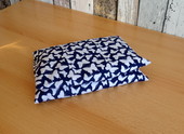 Nahřívací polštářek s pšenicí - Motýlci na modré – 35 x 25 cm - klasický