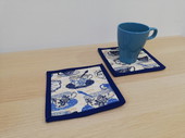 Malá prostírka - Modré hrníčky