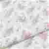 Bavlněná látka - Fialové květy na bílé