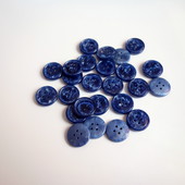 Knoflík modrý mramorovaný/19 mm