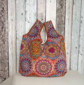 Nákupní taška do ruky - Mandala oranžová