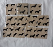 Jezevčíci - čtverečky 10 x 10 cm (10 ks)