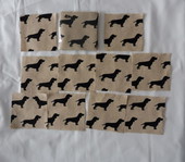 Jezevčíci - čtverečky 10 x 10 cm (10 ks)