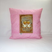 Polštářek - Andílci na růžové II