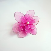 Ozdobná spona- růžový květ