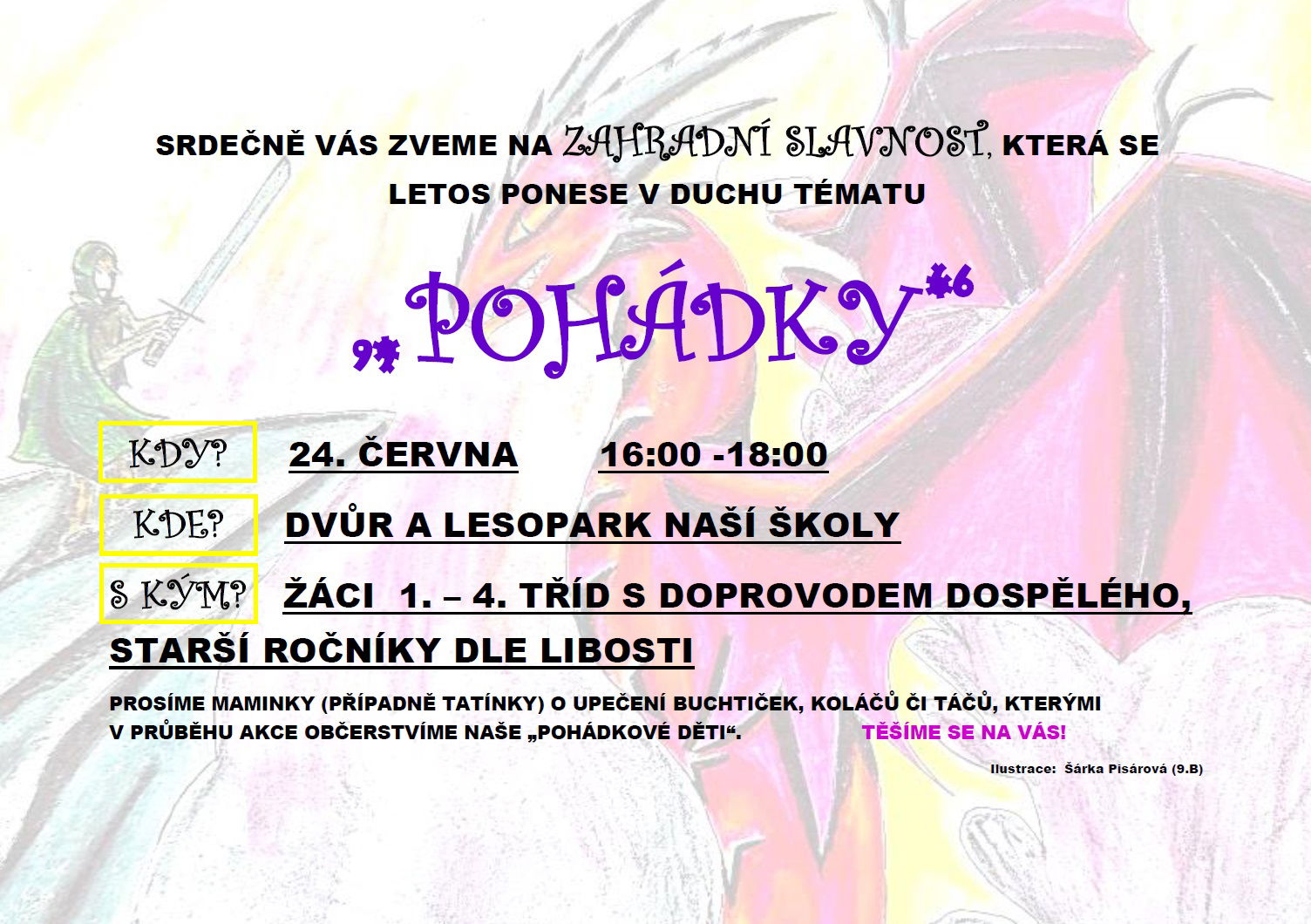 Pozvánka Zahradní slavnost 2024