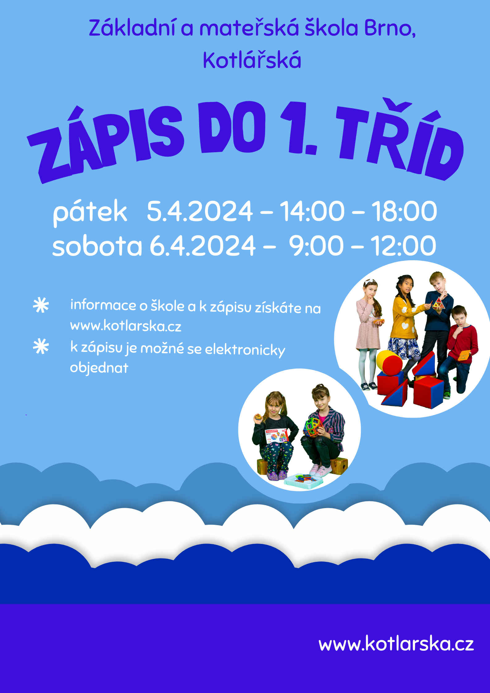 Pozvánka na zápis do 1. tříd 2024