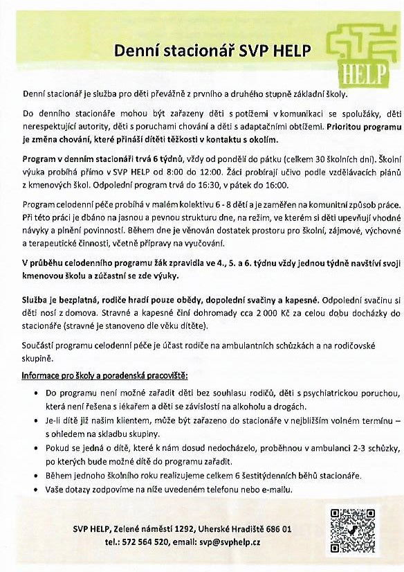 Denní stacionář SVP HELP.1