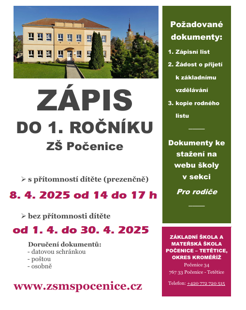zápis do 1. ročníku