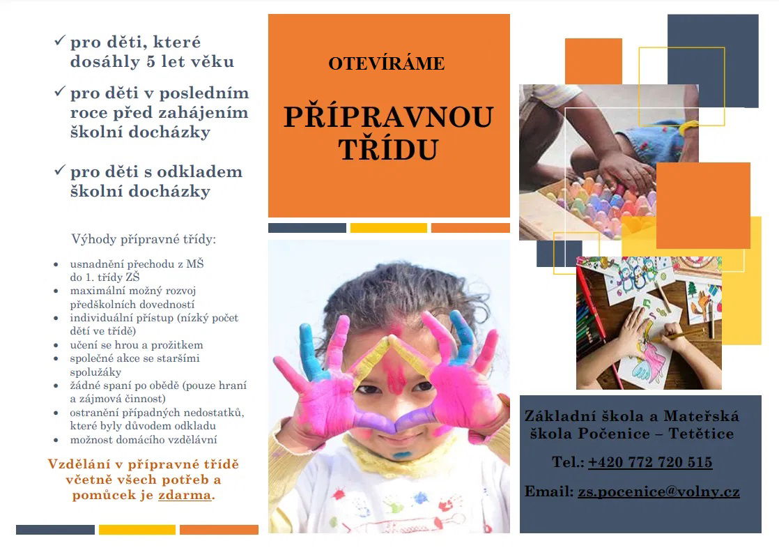 Přípravná třída leták